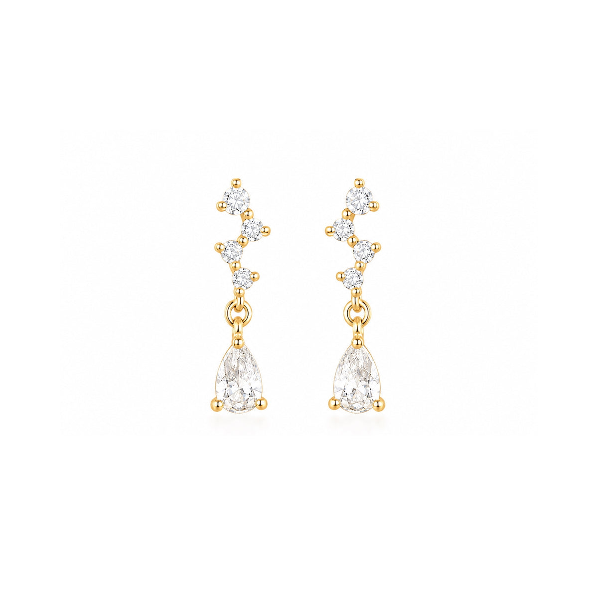 Sterling Silver Dripping Earring