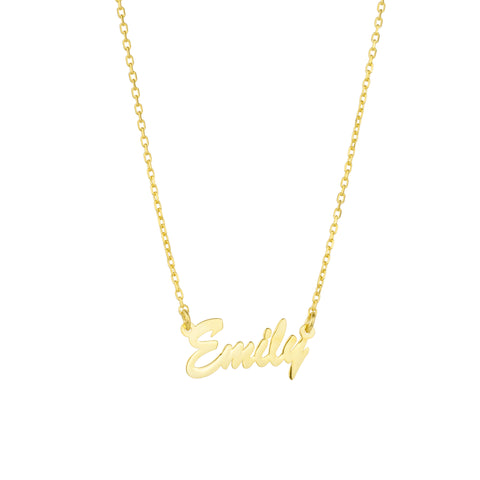 14ct Fine Solid Gold Signature Name Necklace