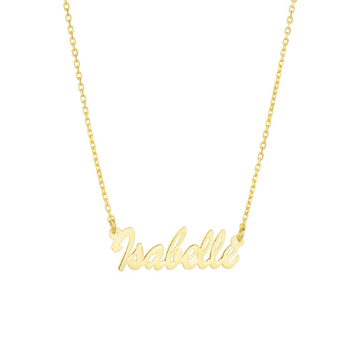 14ct Fine Solid Gold Signature Name Necklace
