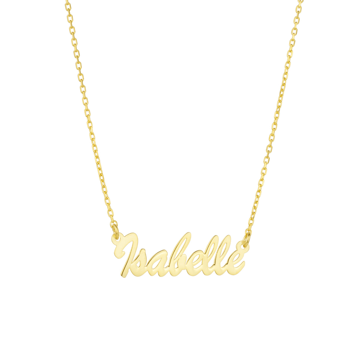 Fine Sterling Silver Signature Name Necklace