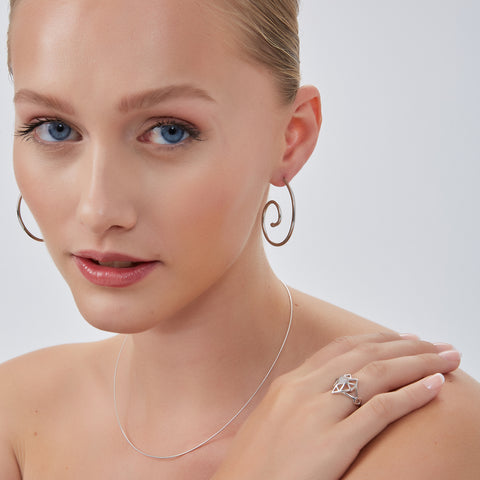 Sterling Silver Rigid Fine Chain Choker Necklace
