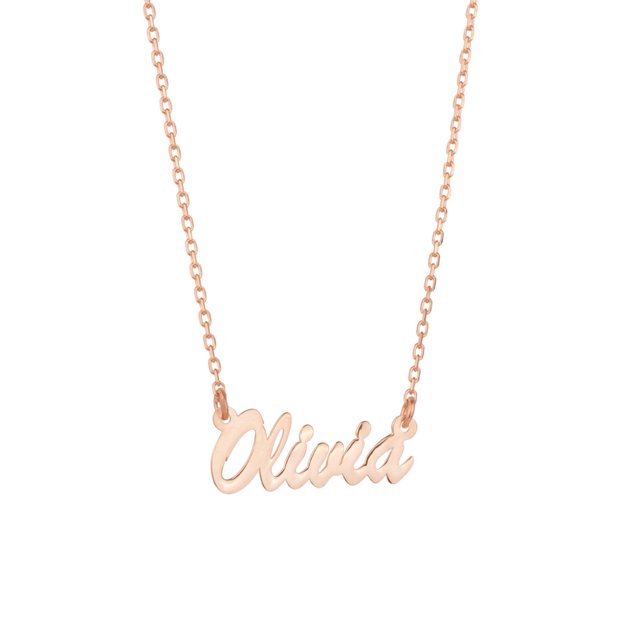 Fine Sterling Silver Signature Name Necklace