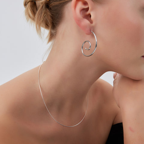 Sterling Silver Rigid Fine Chain Choker Necklace