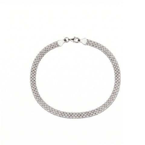 Sterling Silver Mesh Chain Bracelet