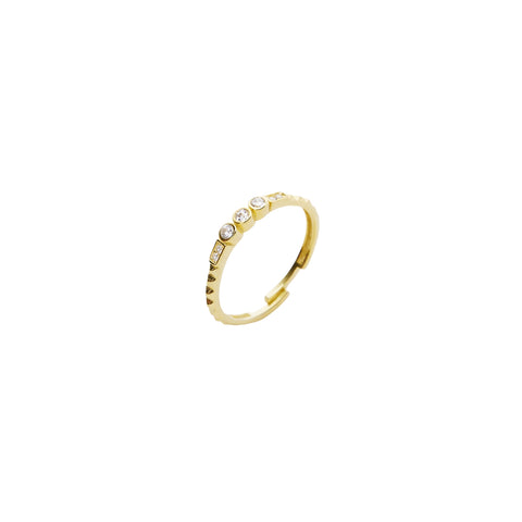 Multi Gem CZ Stacking Ring in Sterling Silver