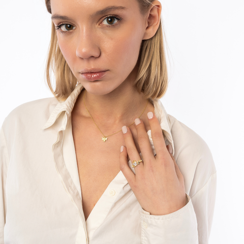 Sterling Silver Clear Claddagh Ring