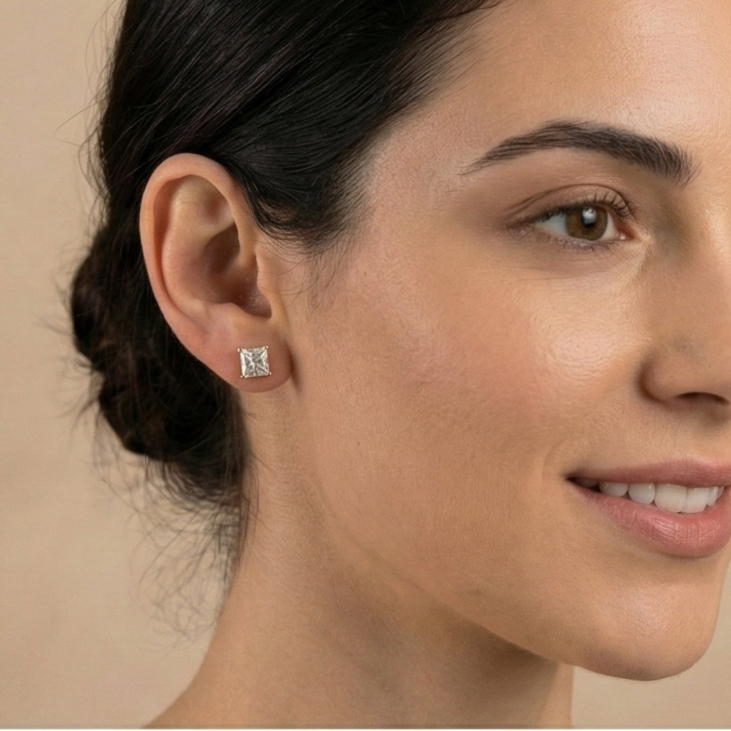 9ct Solid Gold Square Stud Earrings