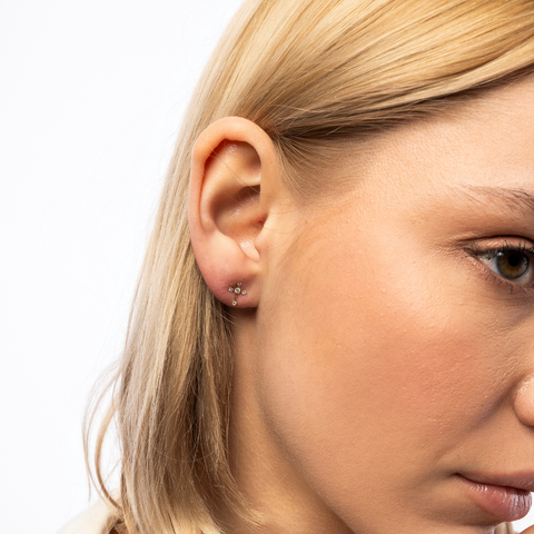9ct Solid Gold Cross Earrings