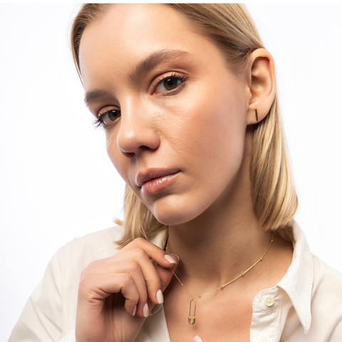 Bar Stud Plain Earrings Sterling Silver