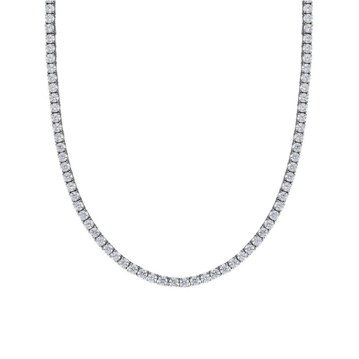 Sterling Silver Large Tennis Necklace - 3mm