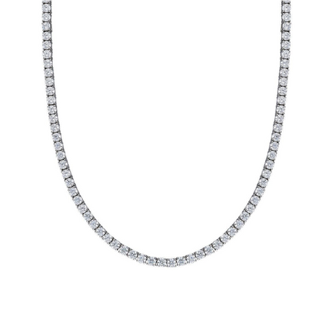 Sterling Silver Large Tennis Necklace - 3mm