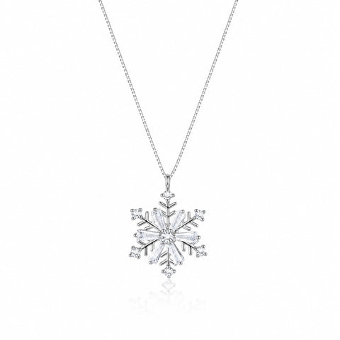 Sterling Silver Snowflake Necklace