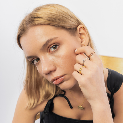 Sterling Silver Safety Pin Ring