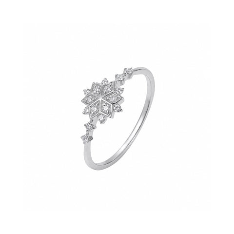 Sterling Silver Snowflake Ring