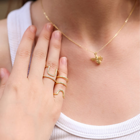 Sterling Silver Multi-Row Pinky Ring