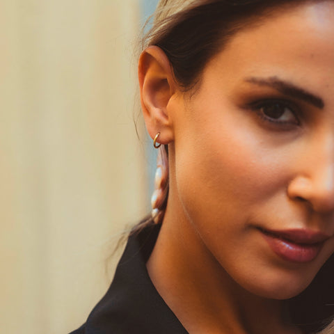 14K Solid Gold Fine Hoop Earrings