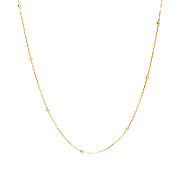 Italian Fine Beaded Chain Sterling Satellite Necklace