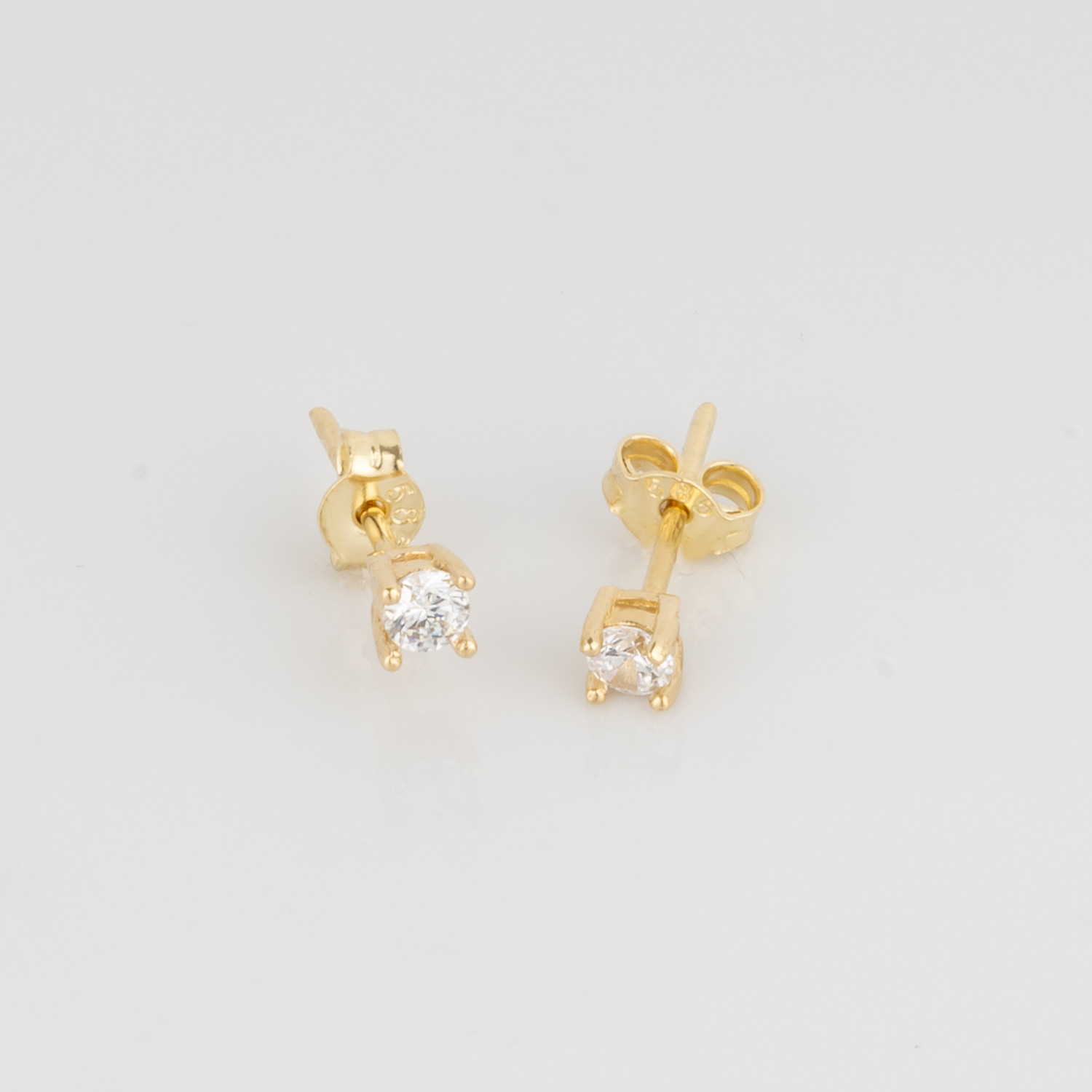Fine 3mm Stud Earrings 14ct Solid Gold