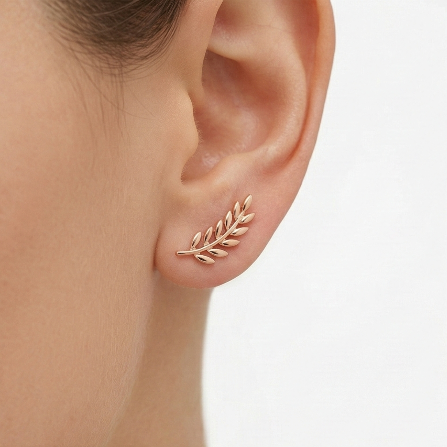 Wheat Earrings Ear Of Wheat Sterling Silver Stud Earrings