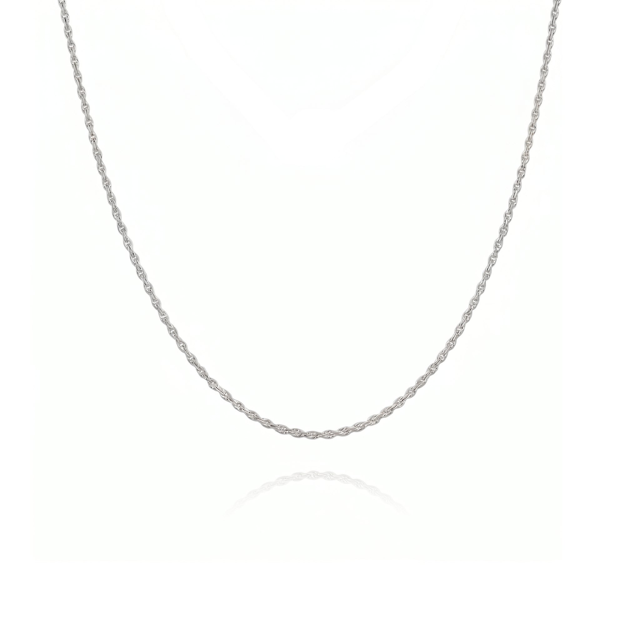 Sterling Silver Rope Chain Necklace