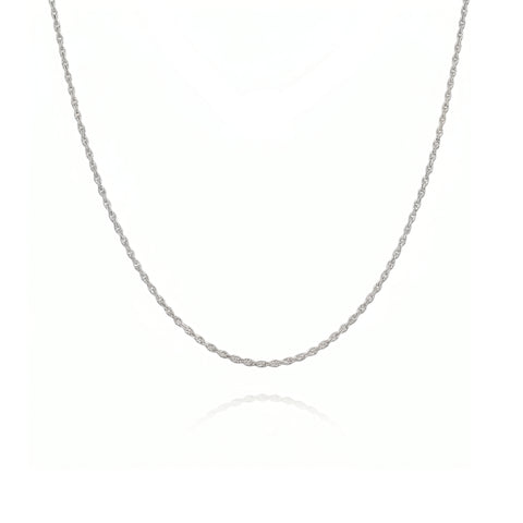 Sterling Silver Rope Chain Necklace