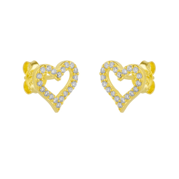 Heart Sterling Stud Earrings