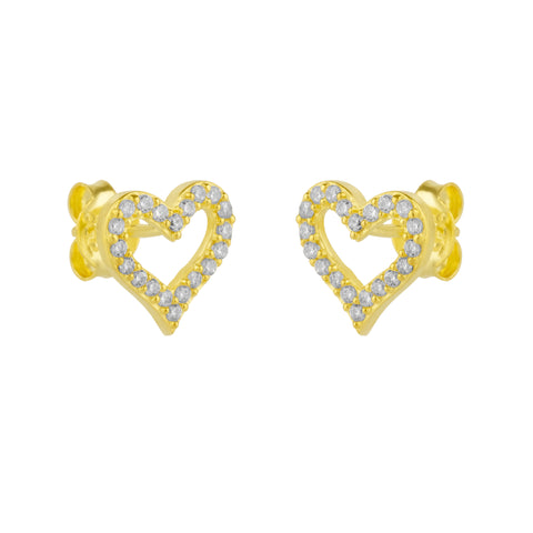 Heart Sterling Silver Stud Earrings