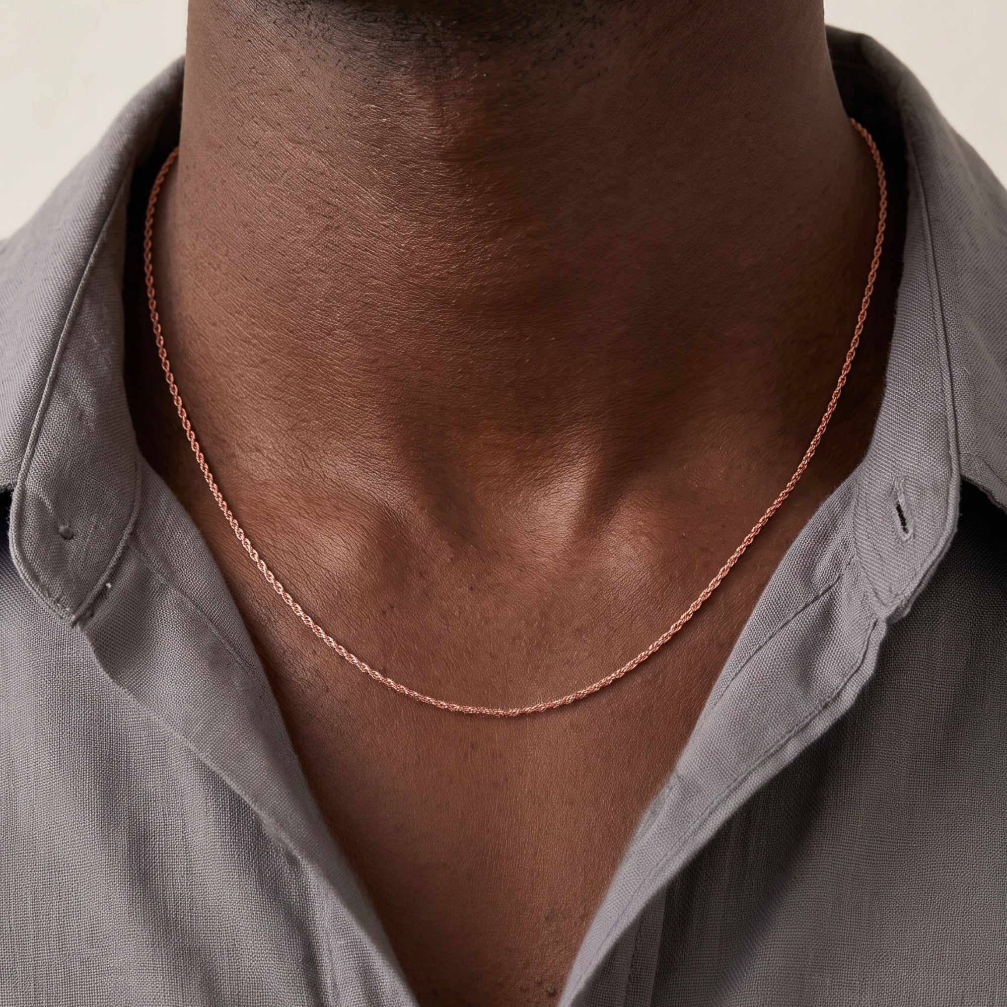 Sterling Silver Rope Chain Necklace