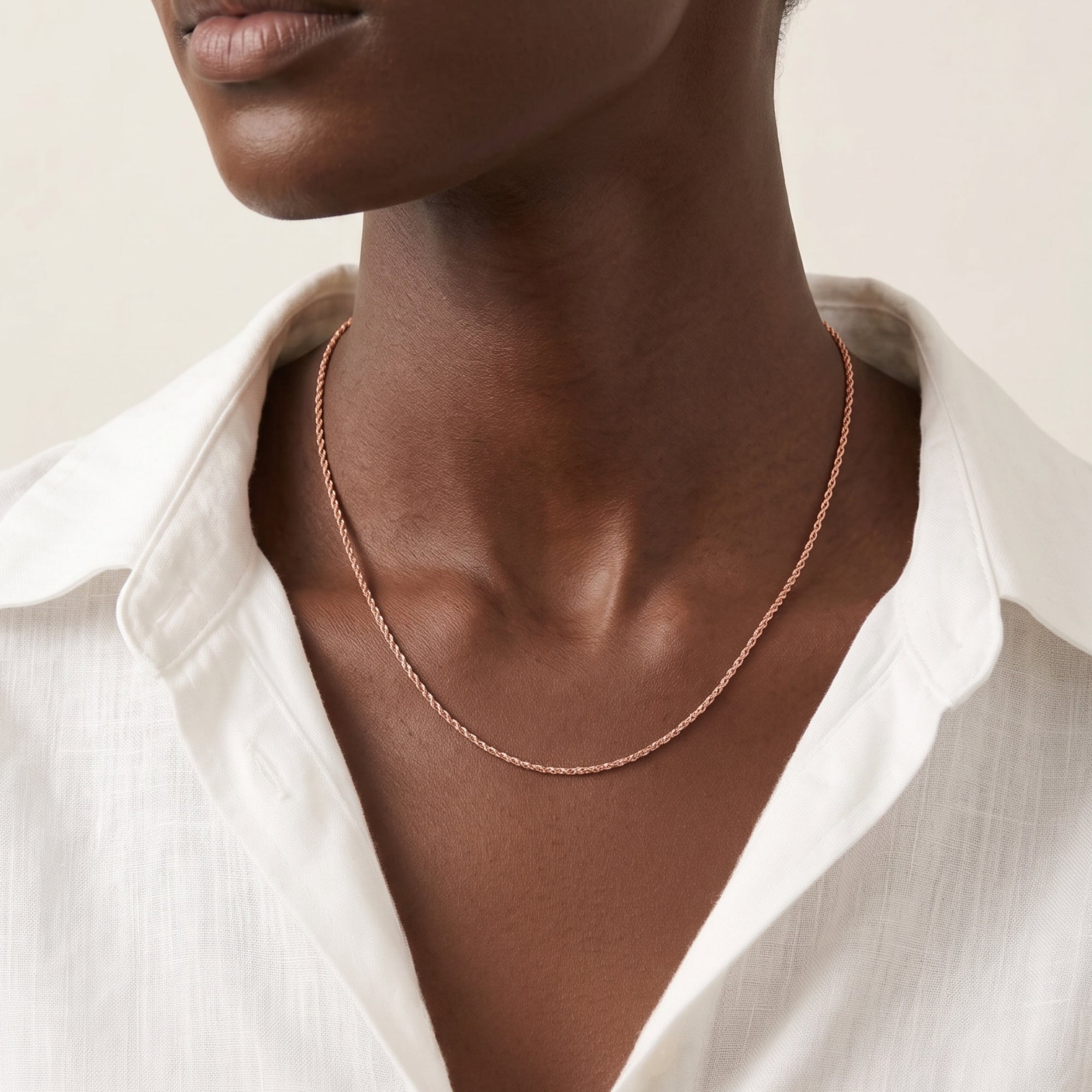 Sterling Silver Rope Chain Necklace