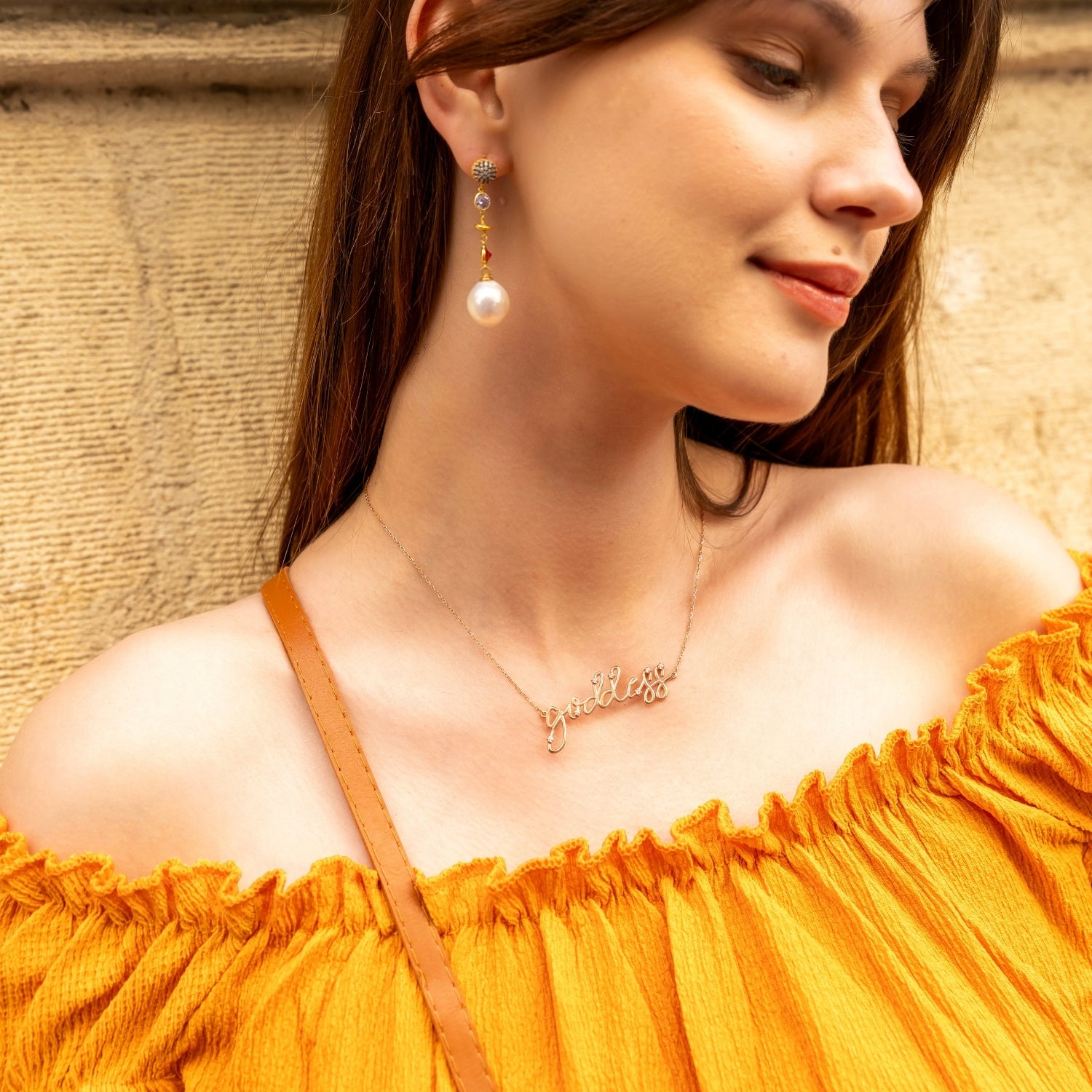 Chunky Baroque Pearl Drop Sterling Silver Earring