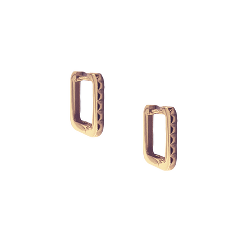 Sterling Silver Rectangular Hoop Earrings
