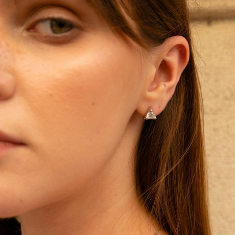 Triangle Sterling Silver Stud Earring