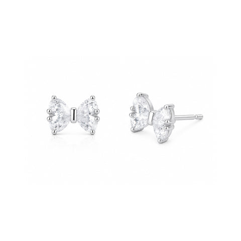 Sterling Silver Bow Warring Pear Gemstone