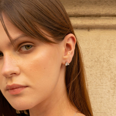 Triangle Sterling Silver Stud Earring