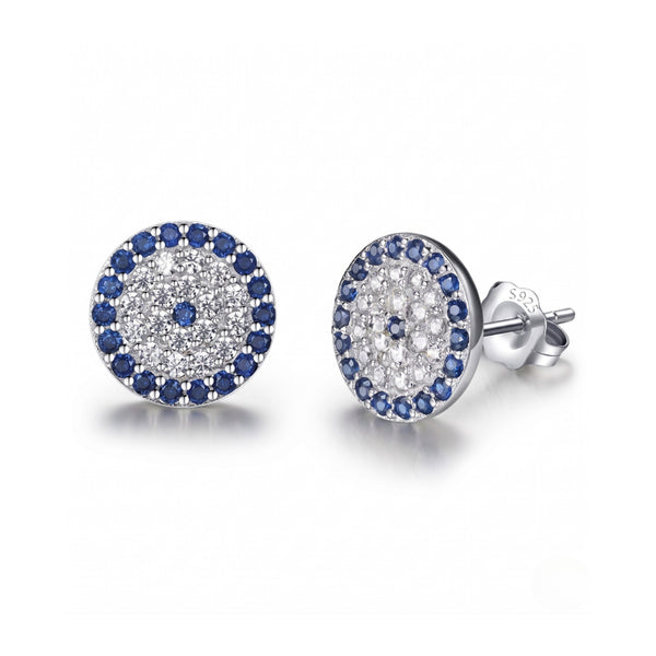 Evil Eye Sterling Stud Earrings