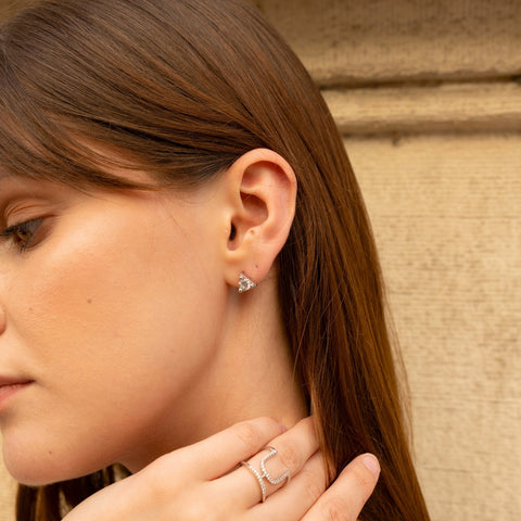 Triangle Sterling Silver Stud Earring