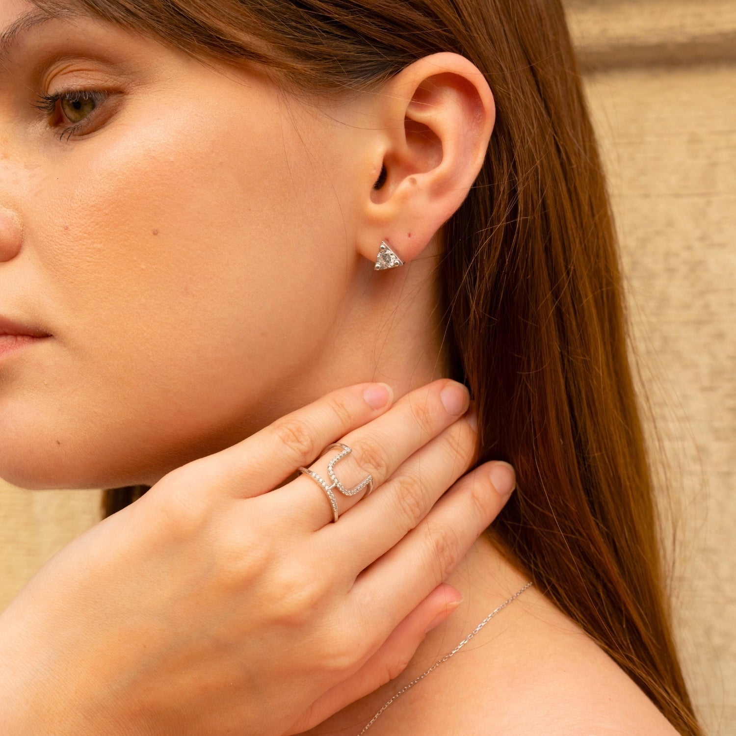 Triangle Sterling Silver Stud Earring