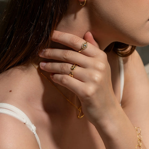 Sterling Silver Safety Pin Ring