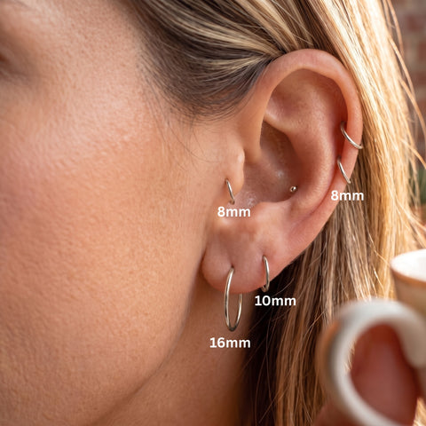 Sterling Silver Essential Hoop Earrings Set