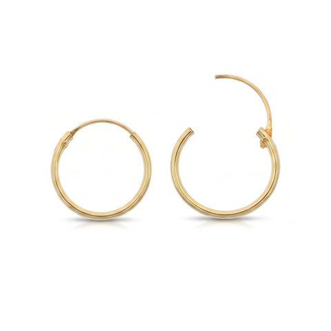 9ct Solid Gold Hoop Earrings