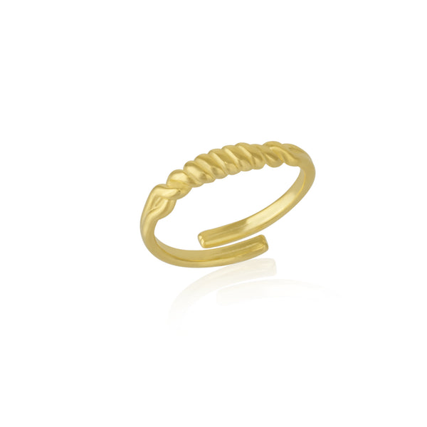Twisted Screw Spring Sterling Ring