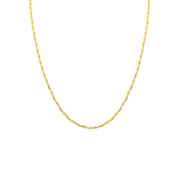 Twisted Beaded Sterling Italian Chain Necklace
