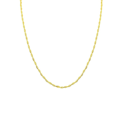 Twisted Beaded Sterling Silver Italian Chain Necklace