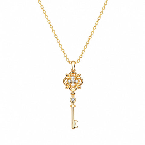Sterling Silver Ancient Key Necklace