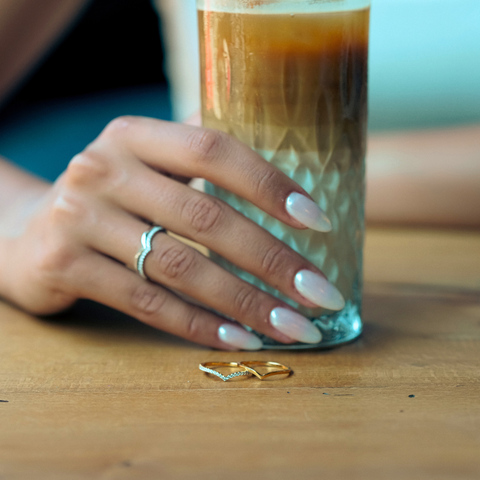 Sterling Silver Plain Polished Wishbone V Ring