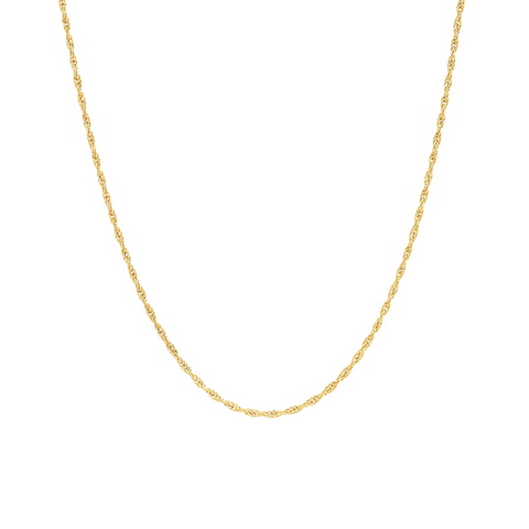 9ct Solid Gold Italian Rope Chain Necklace