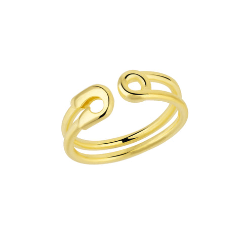 Sterling Silver Safety Pin Ring