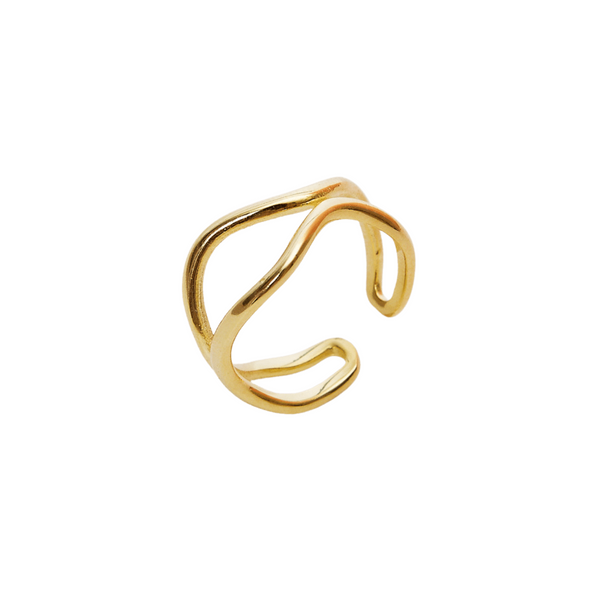 Wavy Lines Sterling Wave Ring