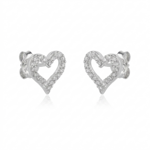 Heart Sterling Silver Stud Earrings