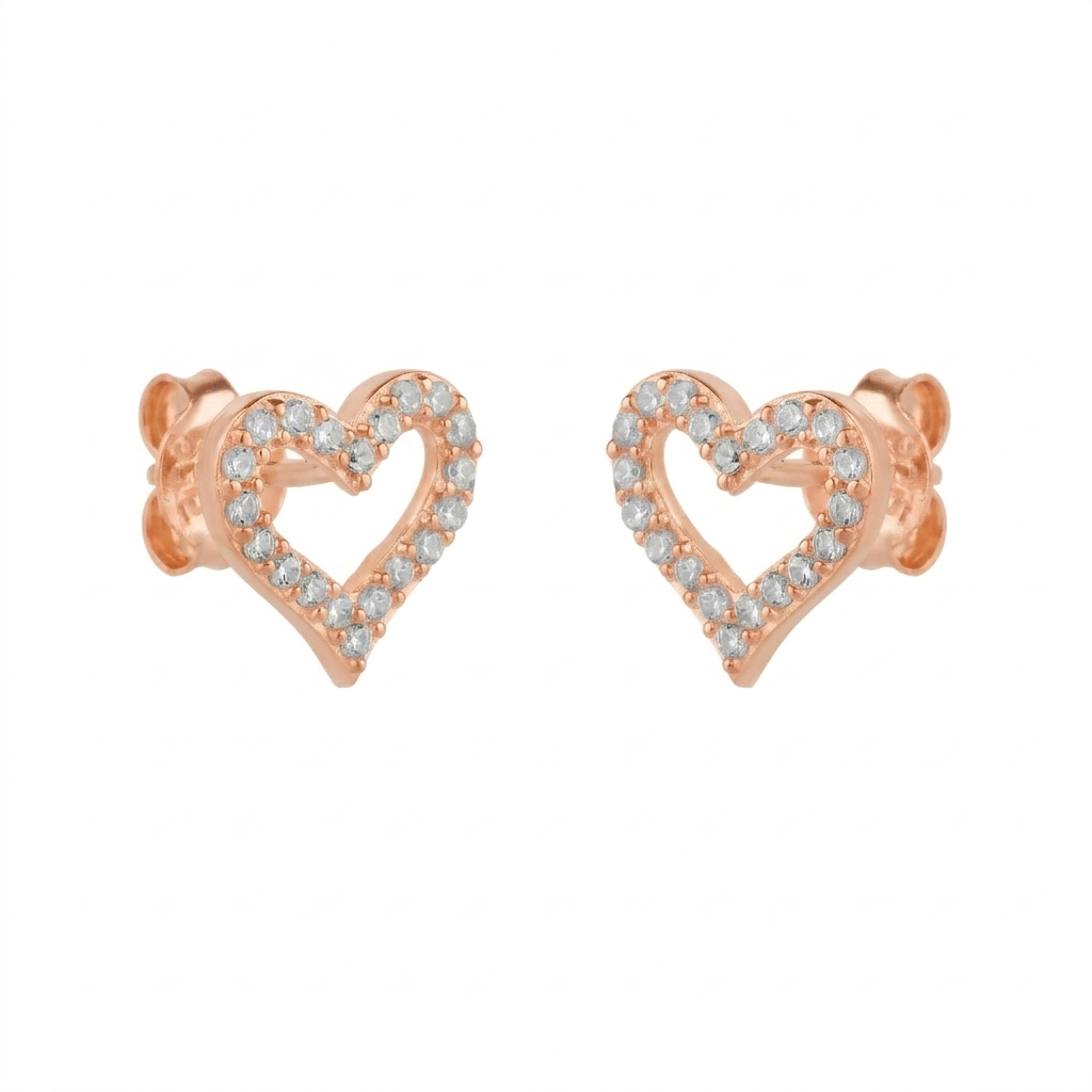 Heart Sterling Silver Stud Earrings